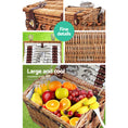 Load image into Gallery viewer, Alfresco 4 Person Picnic Basket Baskets Wicker Deluxe Outdoor Insulated Blanket