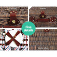 Load image into Gallery viewer, Alfresco 4 Person Picnic Basket Baskets Deluxe Outdoor Corporate Gift Blanket