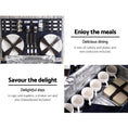 Load image into Gallery viewer, Alfresco 6 Person Picnic Basket Set Cooler Bag Wicker PU Fastening Straps Plates