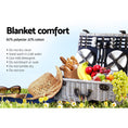Load image into Gallery viewer, Alfresco 6 Person Picnic Basket Set Cooler Bag Wicker PU Fastening Straps Plates