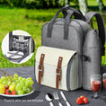 Load image into Gallery viewer, Alfresco Picnic Basket Backpack Set Cooler Bag 4 Person Outdoor Insulated Liquor