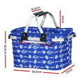 Load image into Gallery viewer, Alfresco Picnic Bag Basket FoldingHamper Camping Hiking Insulated