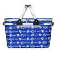 Load image into Gallery viewer, Alfresco Large Folding Picnic Bag Basket Hamper Camping Hiking Insulated Lunch Cooler