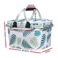 Load image into Gallery viewer, Alfresco Folding Picnic Bag Basket Hamper Camping Hiking Insulated Lunch Cooler