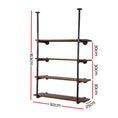 Load image into Gallery viewer, Artiss Wall Display Shelves Industrial Bookshelf DIY Pipe Shelf Rustic Brackets