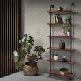 Load image into Gallery viewer, Emily Rustic Wall Shelves Display Bookshelf Industrial DIY Pipe Shelf Brackets