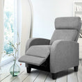 Load image into Gallery viewer, Artiss Fabric Reclining Armchair - Grey