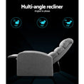 Load image into Gallery viewer, Artiss Luxury Recliner Chair Chairs Lounge Armchair Sofa Fabric Cover Grey