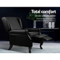Load image into Gallery viewer, Artiss Recliner Chair Sofa Armchair Lounge Black Leather
