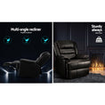 Load image into Gallery viewer, Artiss Recliner Chair Armchair Luxury Single Lounge Sofa Couch Leather Black