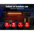 Load image into Gallery viewer, 2000W Remote Control Electric Infrared Patio Heater Radiant Strip Wall Mounted Panel Indoor Outdoor
