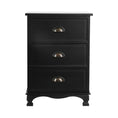Load image into Gallery viewer, Artiss Vintage Bedside Table Chest Storage Cabinet Nightstand Black