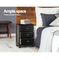 Load image into Gallery viewer, Artiss Vintage Bedside Table Chest Storage Cabinet Nightstand Black
