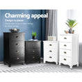 Load image into Gallery viewer, Artiss Vintage Bedside Table Chest Storage Cabinet Nightstand Black