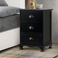 Load image into Gallery viewer, Artiss Vintage Bedside Table Chest Storage Cabinet Nightstand Black