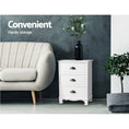 Load image into Gallery viewer, Artiss Vintage Bedside Table Chest Storage Cabinet Nightstand White