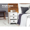 Load image into Gallery viewer, Artiss Vintage Bedside Table Chest Storage Cabinet Nightstand White