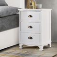 Load image into Gallery viewer, Artiss Vintage Bedside Table Chest Storage Cabinet Nightstand White