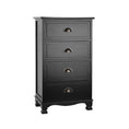 Load image into Gallery viewer, Artiss Vintage Bedside Table Chest 4 Drawers Storage Cabinet Nightstand Black