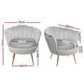 Load image into Gallery viewer, Velvet Armchair Lounge Retro Accent Chair Upholstered Couch Sofa Bedroom Seater Grey
