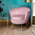 Load image into Gallery viewer, Artiss Armchair Lounge Chair Accent Armchairs Retro Single Sofa Velvet Pink