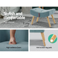 Load image into Gallery viewer, Artiss Armchair Lounge Chair Ottoman Accent Armchairs Sofa Fabric Chairs Blue
