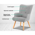 Load image into Gallery viewer, Artiss Armchair and Ottoman - Light Grey