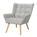 Load image into Gallery viewer, Artiss Armchair Lounge Chair Accent Chairs Sofa Linen Fabric Cushion Seat Grey