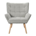 Load image into Gallery viewer, Artiss Armchair Lounge Chair Accent Chairs Sofa Linen Fabric Cushion Seat Grey