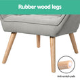 Load image into Gallery viewer, Artiss Armchair Lounge Chair Accent Chairs Sofa Linen Fabric Cushion Seat Grey