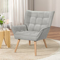 Load image into Gallery viewer, Artiss Armchair Lounge Chair Accent Chairs Sofa Linen Fabric Cushion Seat Grey