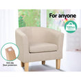 Load image into Gallery viewer, Armchair Lounge Accent Chair Upholstered Couch Sofa Bedroom Seater Beige
