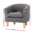 Load image into Gallery viewer, Armchair Lounge Accent Chair Upholstered Couch Sofa Bedroom Seater Grey