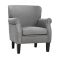 Load image into Gallery viewer, Artiss Armchair Accent Chair Retro Armchairs Lounge Accent Chair Single Sofa Linen Fabric Seat Grey