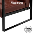Load image into Gallery viewer, Artiss Armchair Lounge Chair Accent Chairs PU Leather Sofa Brown Metal Frame