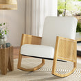 Load image into Gallery viewer, Artiss Rocking Chair Armchair Boucle Accent Chairs Sherpa Upholstered White