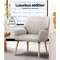 Load image into Gallery viewer, Armchair Lounge Accent Chair Upholstered Couch Seat Sofa Bedroom Seater Beige