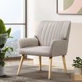 Load image into Gallery viewer, Armchair Lounge Accent Chair Upholstered Couch Seat Sofa Bedroom Seater Beige