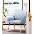 Load image into Gallery viewer, Armchair Lounge Accent Chair Upholstered Couch Seat Sofa Bedroom Seater Beige Blue Grey
