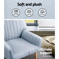 Load image into Gallery viewer, Armchair Lounge Accent Chair Upholstered Couch Seat Sofa Bedroom Seater Beige Blue Grey