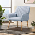 Load image into Gallery viewer, Armchair Lounge Accent Chair Upholstered Couch Seat Sofa Bedroom Seater Beige Blue Grey