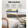 Load image into Gallery viewer, Armchair Upholstered Lounge Chair Accent Couch Sofa Bedroom Beige Wood