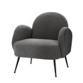 Load image into Gallery viewer, Armchair Upholstered Lounge Chair Accent Couch Sherpa Boucle Sofa Charcoal Bedroom Grey