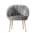 Load image into Gallery viewer, Velvet Armchair Lounge Retro Accent Chair Upholstered Couch Sofa Bedroom Seater Grey