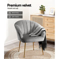 Load image into Gallery viewer, Velvet Armchair Lounge Retro Accent Chair Upholstered Couch Sofa Bedroom Seater Grey