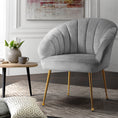 Load image into Gallery viewer, Velvet Armchair Lounge Retro Accent Chair Upholstered Couch Sofa Bedroom Seater Grey