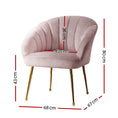 Load image into Gallery viewer, Velvet Armchair Lounge Retro Accent Chair Upholstered Couch Sofa Bedroom Seater Pink