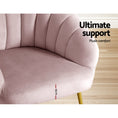 Load image into Gallery viewer, Velvet Armchair Lounge Retro Accent Chair Upholstered Couch Sofa Bedroom Seater Pink