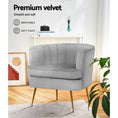 Load image into Gallery viewer, Artiss Armchair Lounge Accent Chair Armchairs Sofa Chairs Velvet Grey Couch