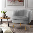 Load image into Gallery viewer, Artiss Armchair Lounge Accent Chair Armchairs Sofa Chairs Velvet Grey Couch